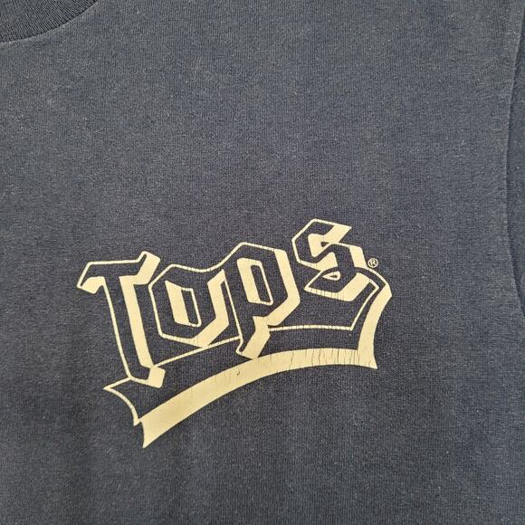 Vintage 90s Screen-Stars Shirt Women M/L 19x26 Navy-Blue USA - Picture 6 of 13